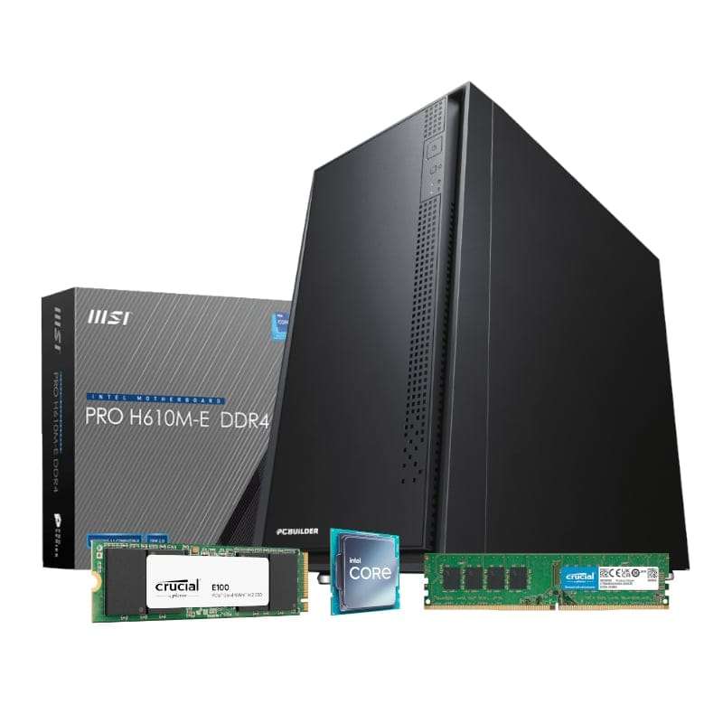 PCBuilder Intel i3-12100 HOME MASTER Windows 11 Desktop PC