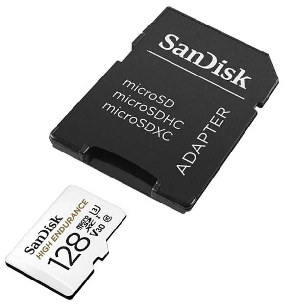 128GB SanDisk, MicroSDXC Card w/Adapter