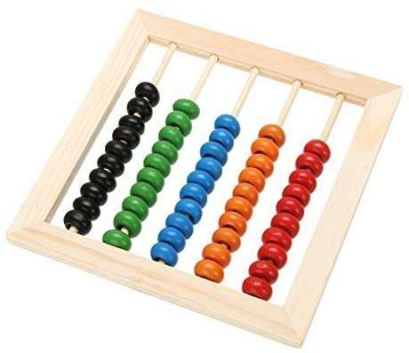Number Operation Maths blocks with abacusWooden Abacus Children Kids Counting Number Maths Learni...