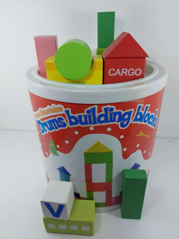 40pcs building blocks in drum