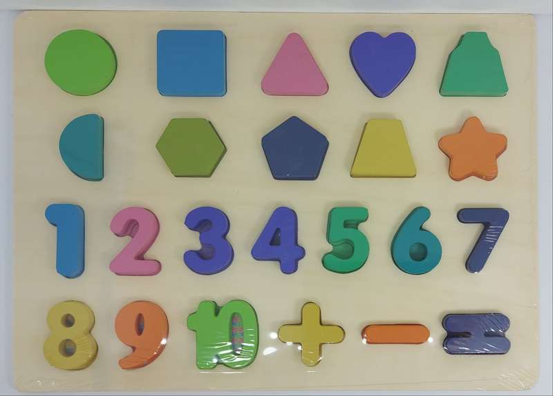 Number & shape puzzle board (1-10)