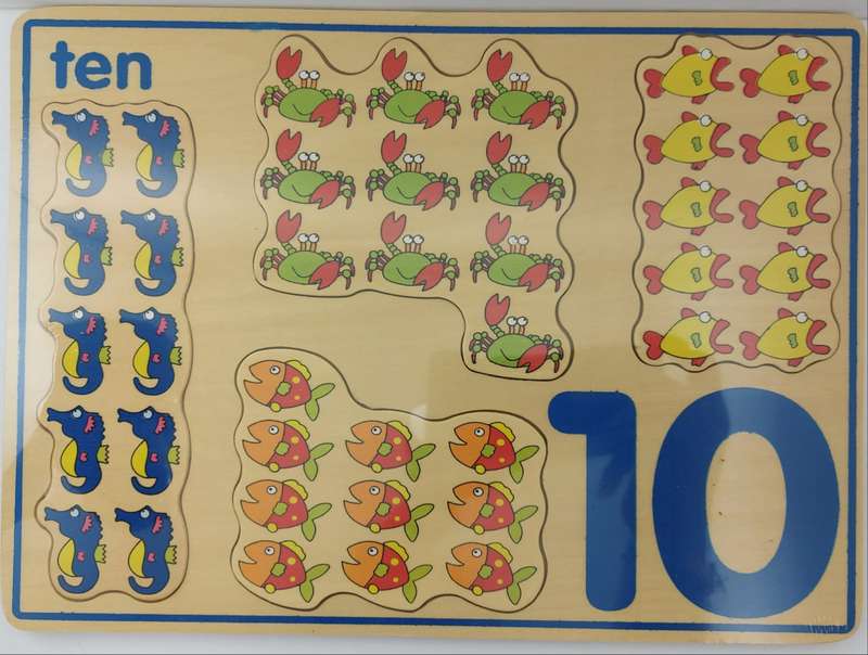 Chunky number  picture puzzle  board set(10)