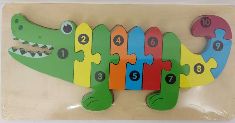 Crocodile puzzle block