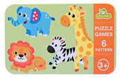 Wild animals Theme Puzzle 6 images