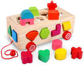 16pcs shapes blocks dragging car
