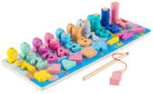 Digital shape logarithmic board + fishing game with one rod