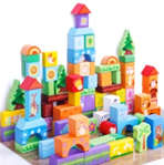 100pcs funny forest animals blocks barrel
