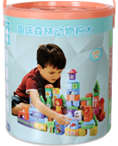 100pcs funny forest animals blocks barrel