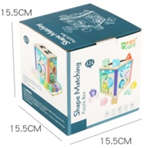 Cube shape sorting box puzzle & threading shapes matching blocks intelligent box