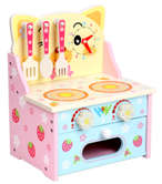 Funny kitchen toys (puppy dog type) with kitchenware + 7PCS vegetable accessories