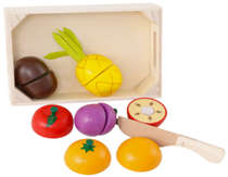Wooden box fruit cutting