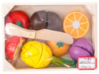 Wooden box fruit cutting