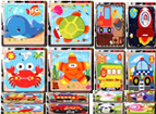 16PCS Animals jigsaw puzzles (24 designs mixed)