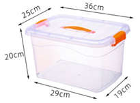 Plastic Storage container with lid and handles-15L