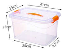 Plastic Storage container with lid and handles-20L