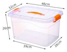 Plastic Storage container with lid and handles-25L