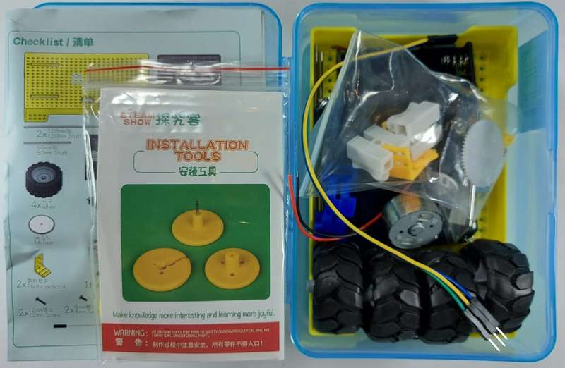 STEM KIT-Lunar rover car-with solar panel + battery operated