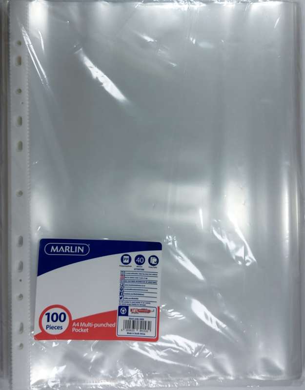 A4 multi-punched pockets