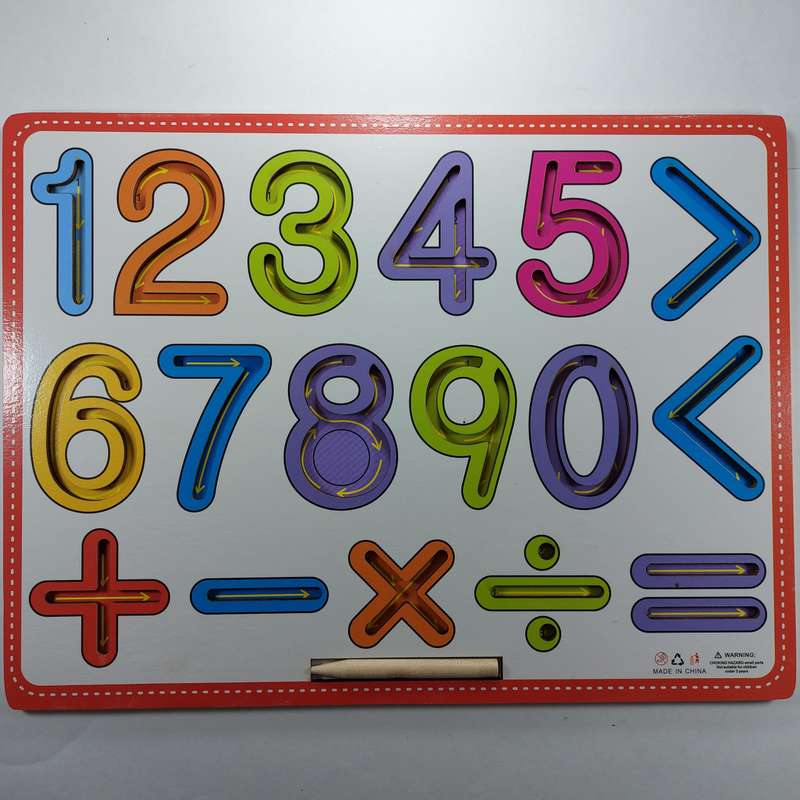 Numbers practise board