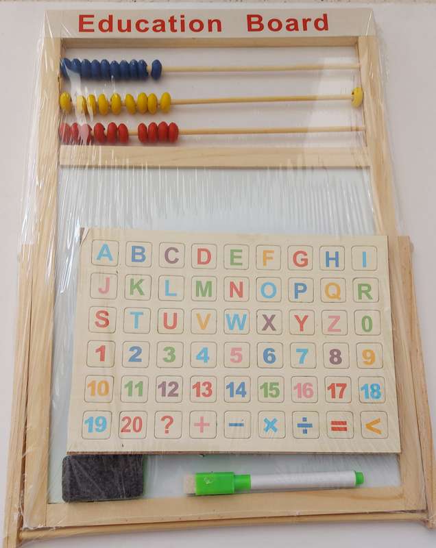 Chalkboard & abacus