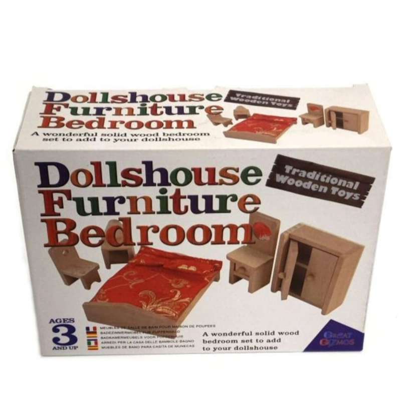 Wooden Dollhouse Furniture-Bedroom