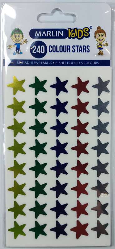 Colours stars stickers