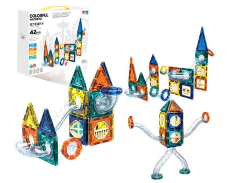 Magnetic Pipeline Building Blocks 42 piece