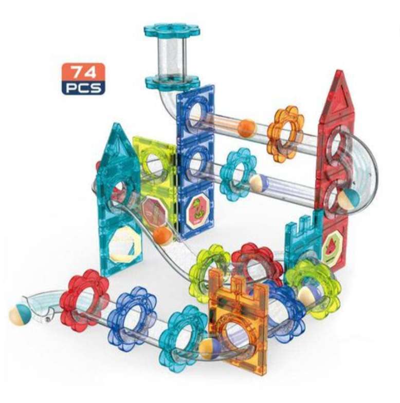 Magic Magnetic Blocks- Marble Run Set 74 piece