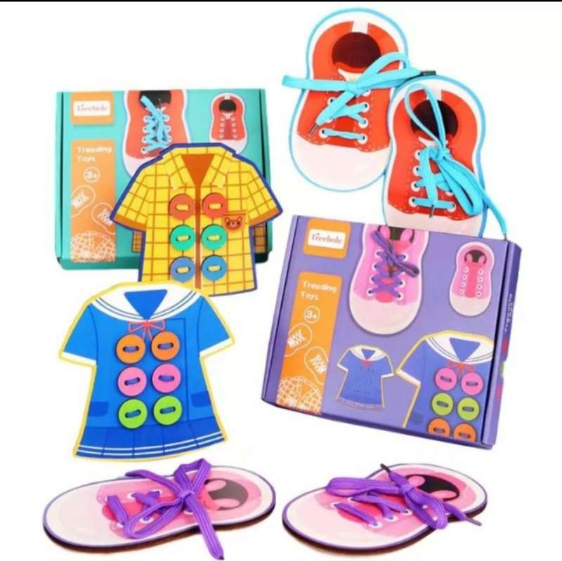 Threading Shoelace and button Kit