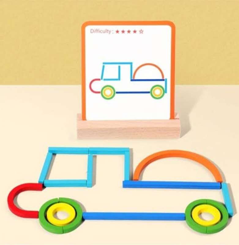 Sticks and Rings shape and colors Activity