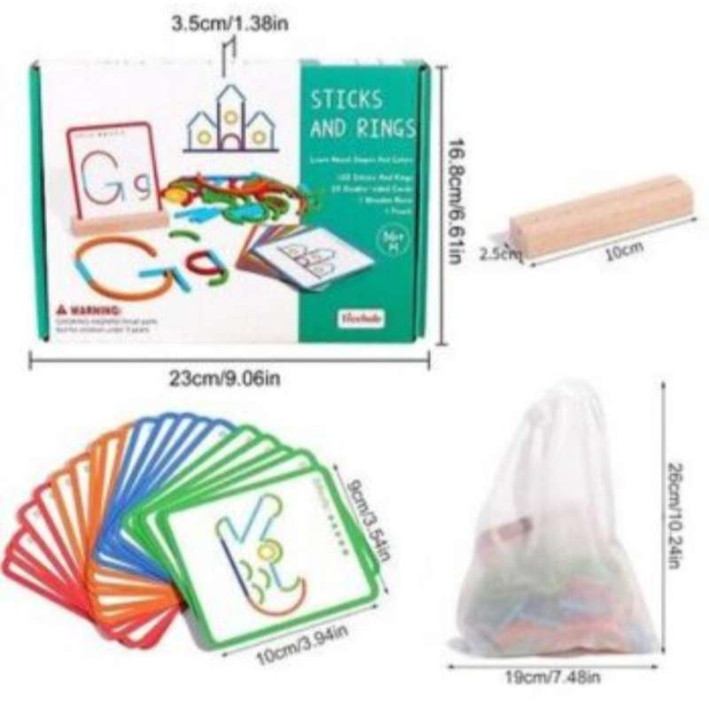 Sticks and Rings shape and colors Activity