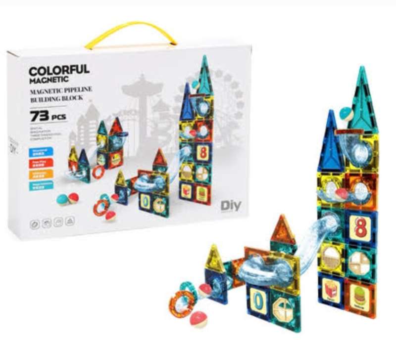Magnetic Pipeline Building Blocks -73piece