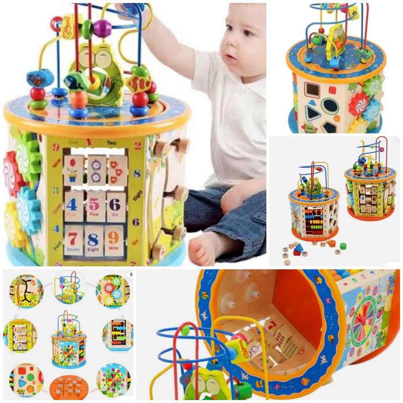 Wooden 8 in 1 Activity Cube