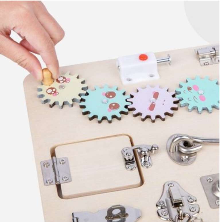 Wooden Montessori Busy Board A3