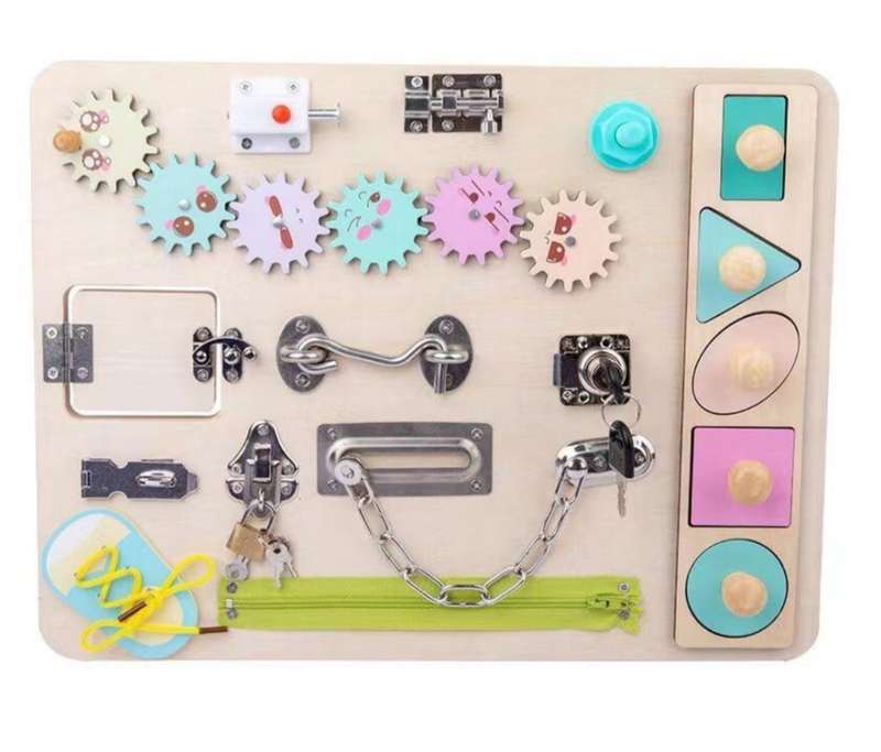 Wooden Montessori Busy Board A3