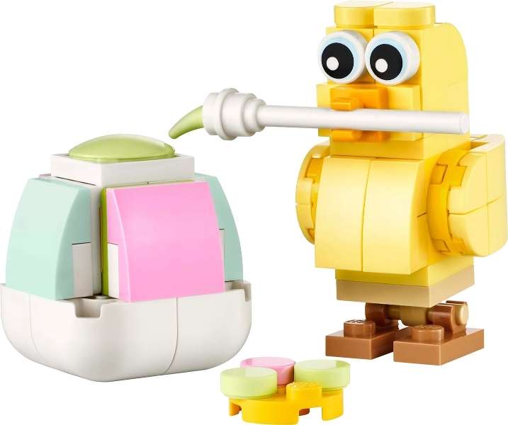 Lego (U) ~ Easter Egg Chick Painting Fun paper bag / polybag~