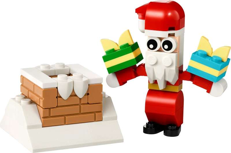 Lego (U) ~ Christmas Chimney Fun with Santa paper bag / polybag~