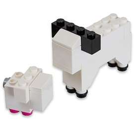 Lego (U) ~ Monthly Mini Model Build Set - 2013 04 April Lamb and Sheep polybag~