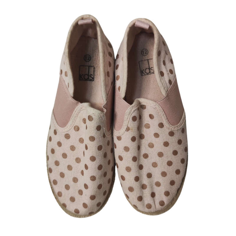 Size 12 Girls Dotted Slip On