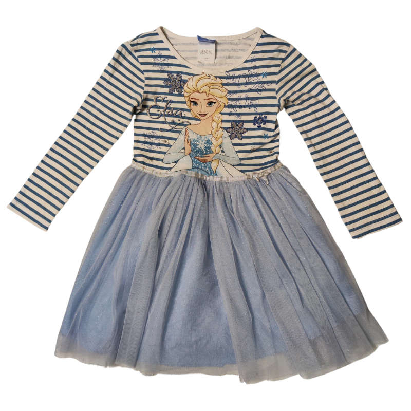4-5y Elsa Princess Dress Light Blue Long-Sleeve 