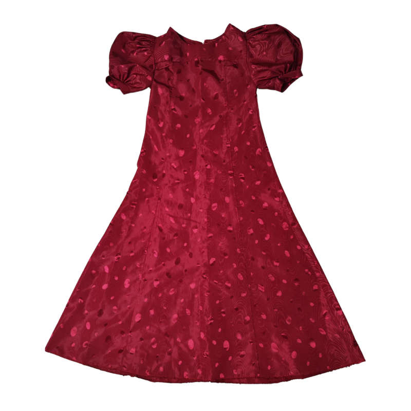 5-6y Red Dotted Princes Dress (Custom made)