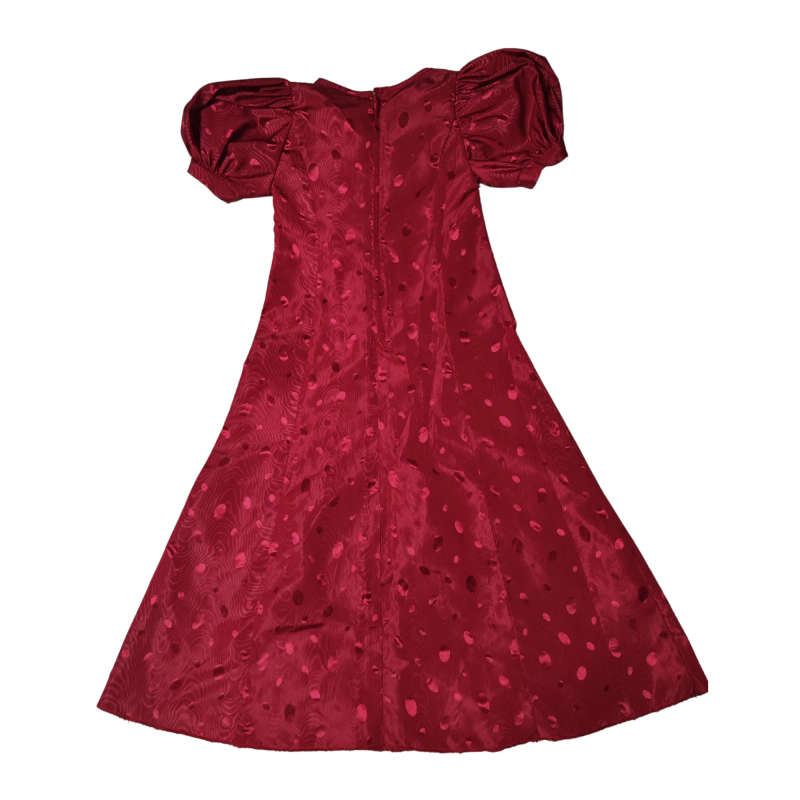 5-6y Red Dotted Princes Dress (Custom made)