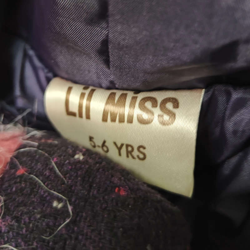 5-6y Lil Miss Pink/Purple Kids Coat
