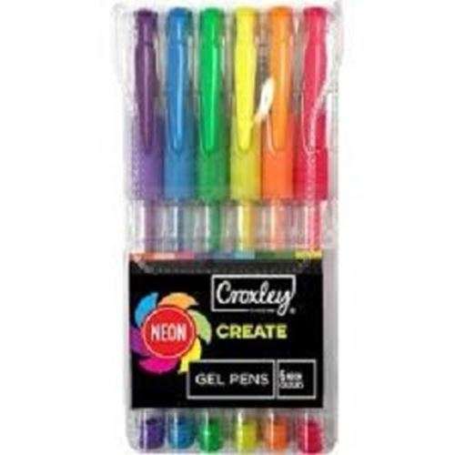 Croxley Neon Gel Pens (Set of 6)