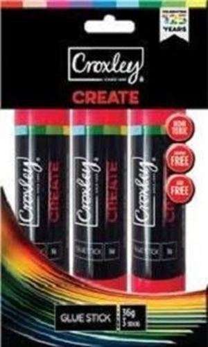 Croxley 36g Gluestick pack of 3
