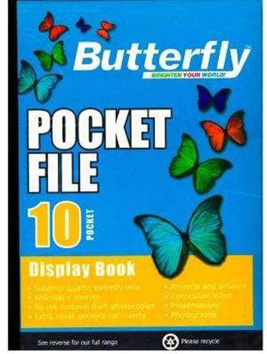 BUTTERFLY A4 Pocket File - 10 Pocket