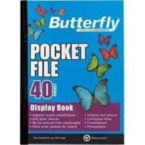 BUTTERFLY A4 Pocket File - 40 Pocket