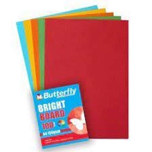 Butterfly A4 Bright Board 100s (160gsm) - Mixed