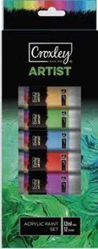 Croxley Artist Acrylic Paint Set (12 x 12ml)