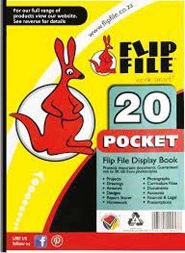 Flip File A4 Display Book - 20 Pocket